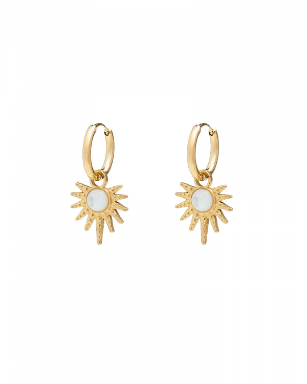 Aros Medio Sol Nácar Gold