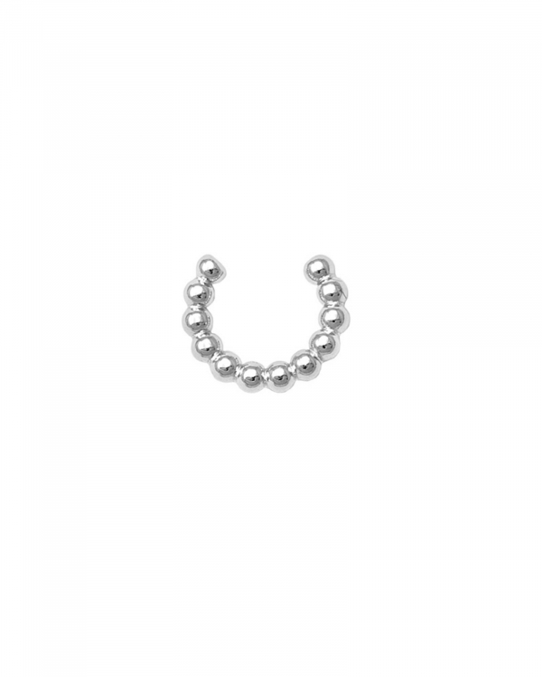 Ear Cuff Bolitas Plata
