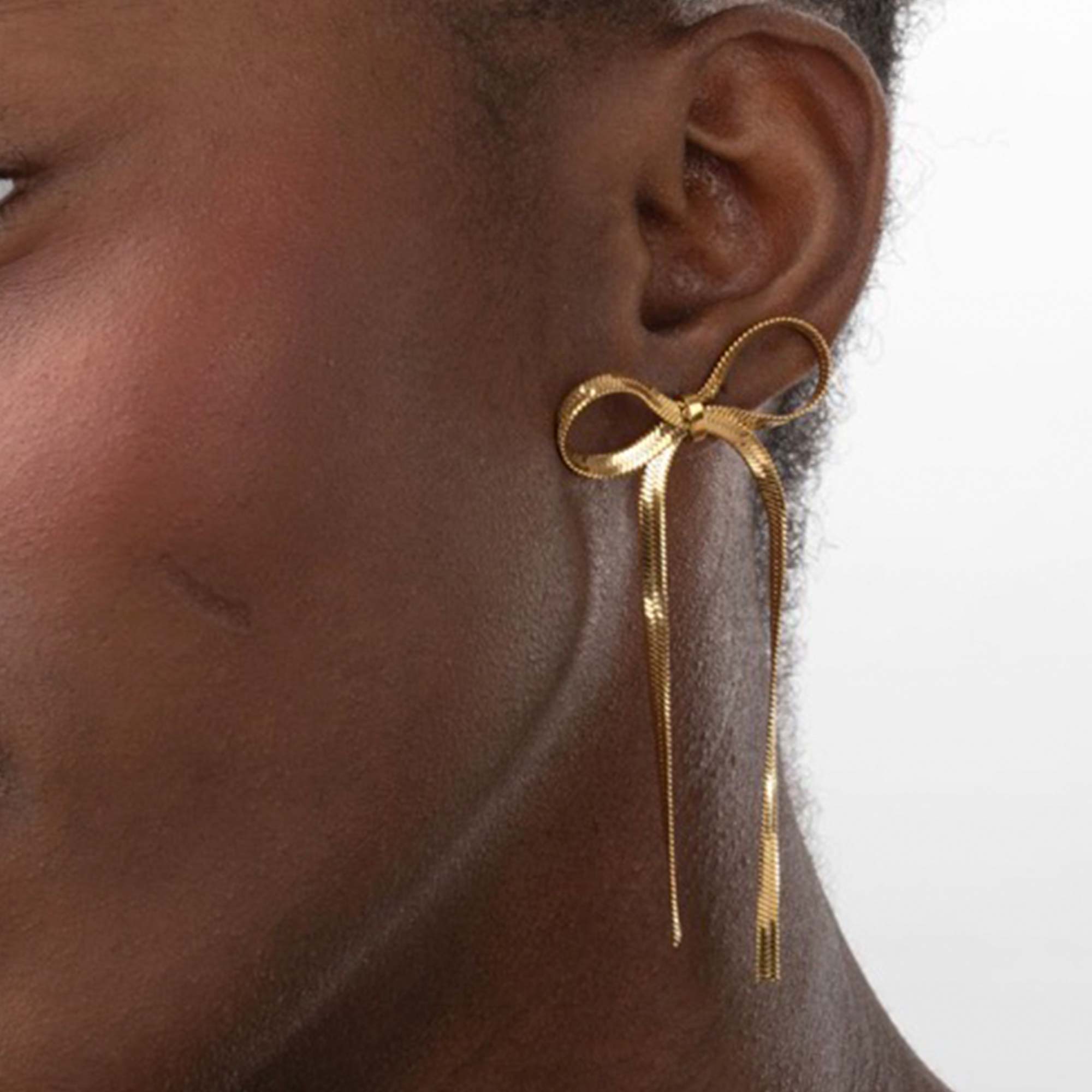 Pendientes Lazo Acero - Imagen 2