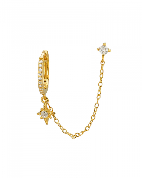 Pendiente Polar Cadena Oro