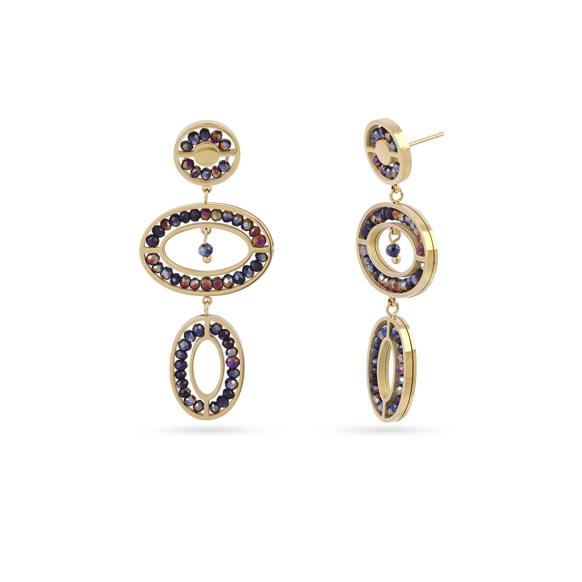 Pendientes Calm Levity Black Gold Anartxy - Imagen 2