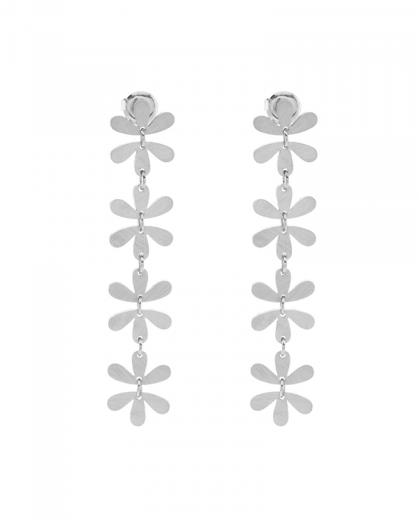 Pendientes Flores Acero