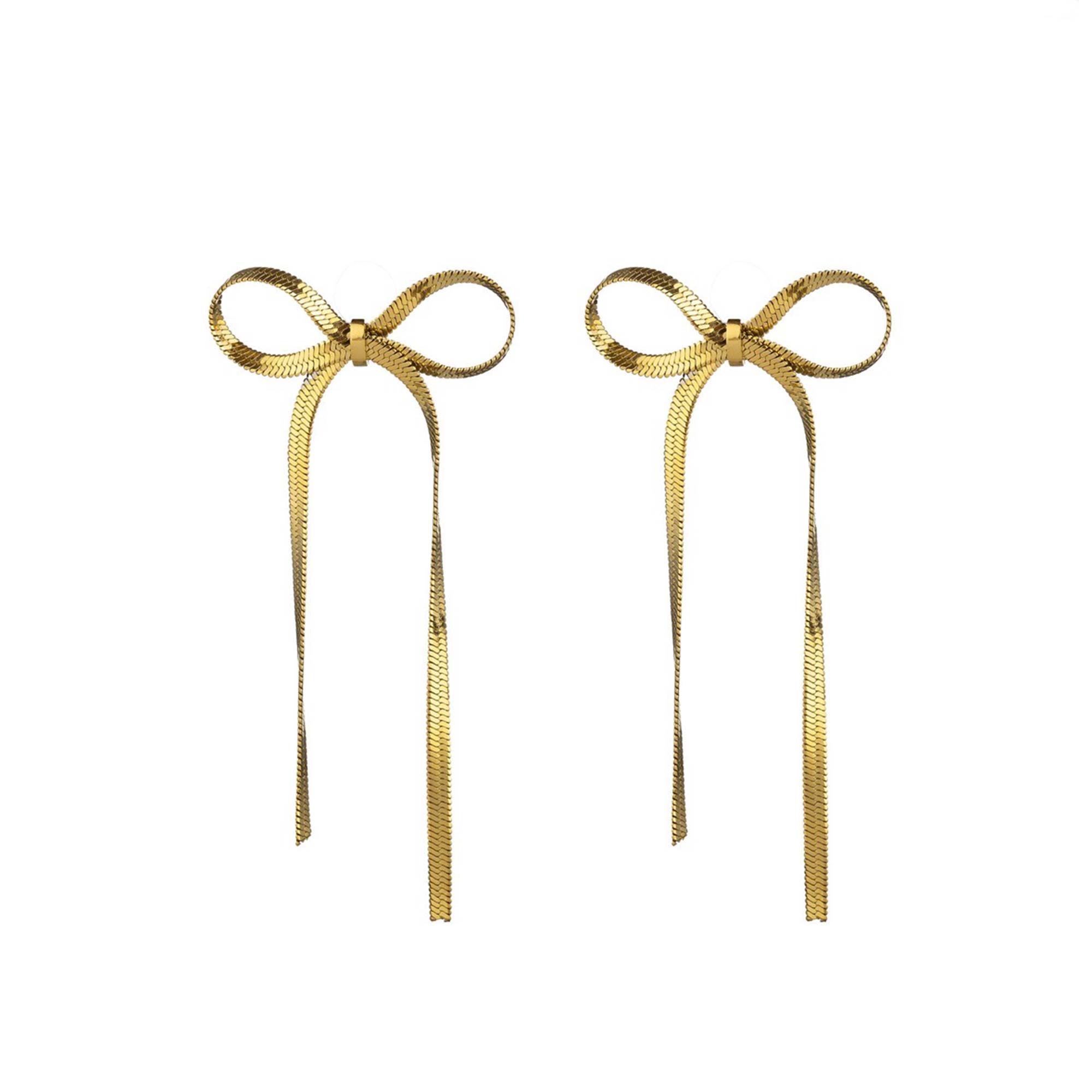 Pendientes Lazo Gold - Imagen 2