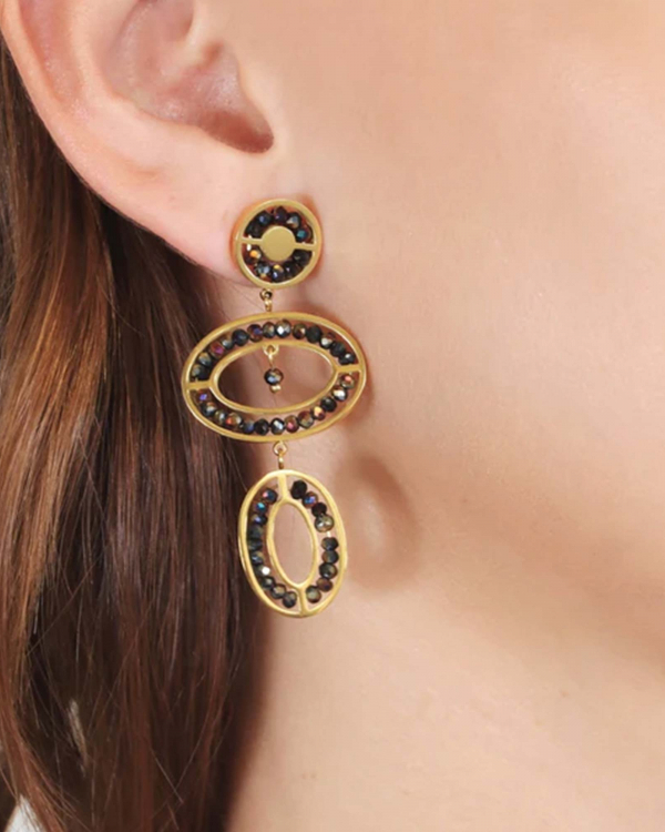 Pendientes Calm Levity Black Gold Anartxy