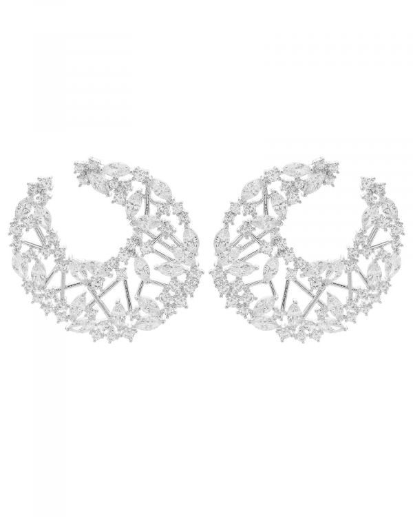 Pendientes Moon Plata