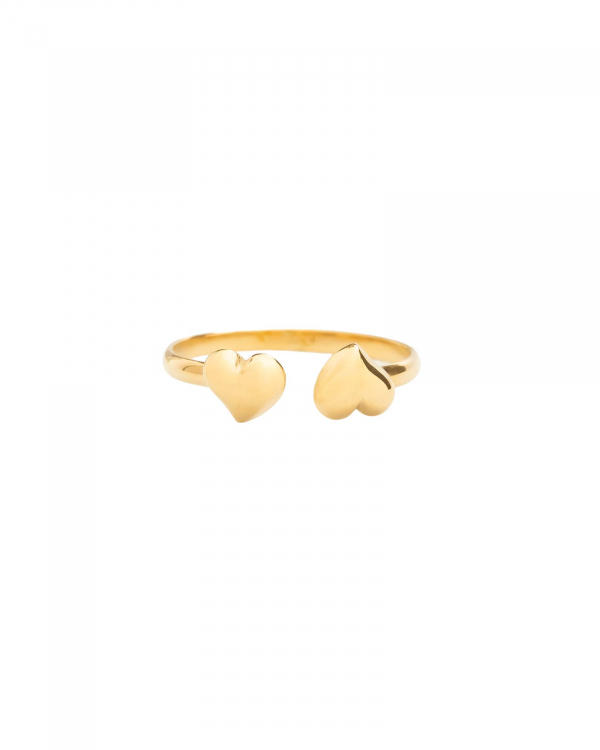 Anillo Dos Corazones Gold