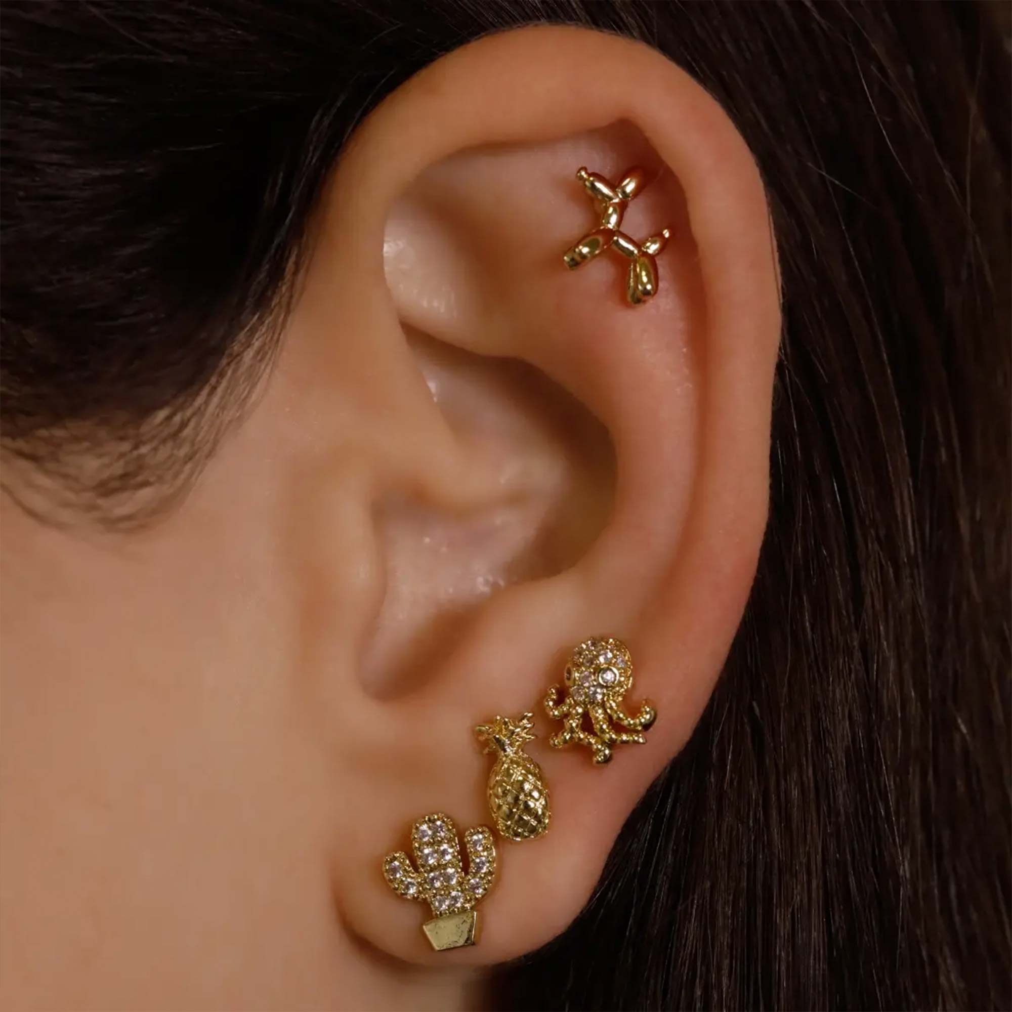 Piercing Ananas Gold - Imagen 2