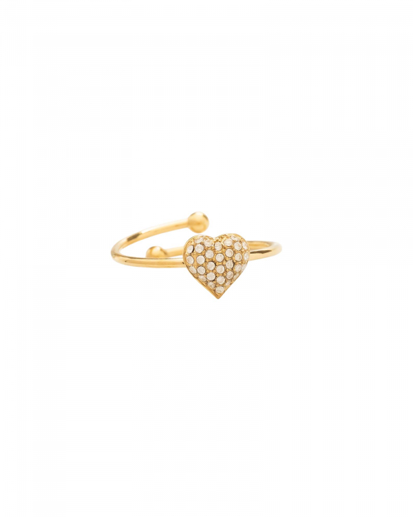 Anillo Corazon Czs Gold