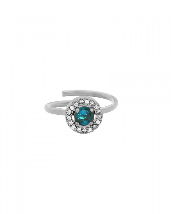 Anillo Gina Azul Acero