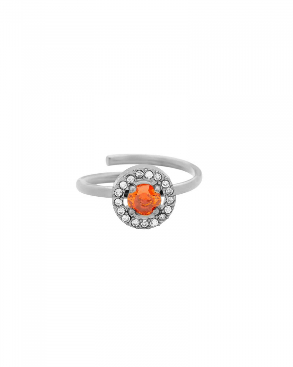 Anillo Gina Naranja Acero