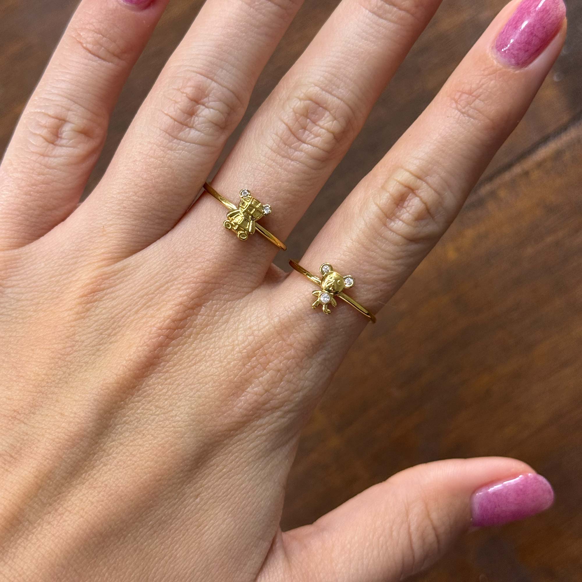 Anillo Osito Feliz Gold - Imagen 2