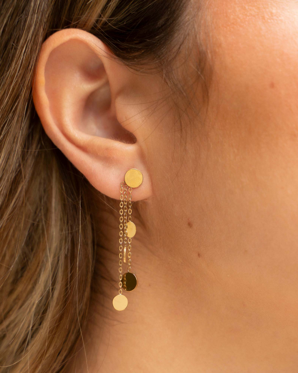 Pendientes Circulos y Cadenas Gold