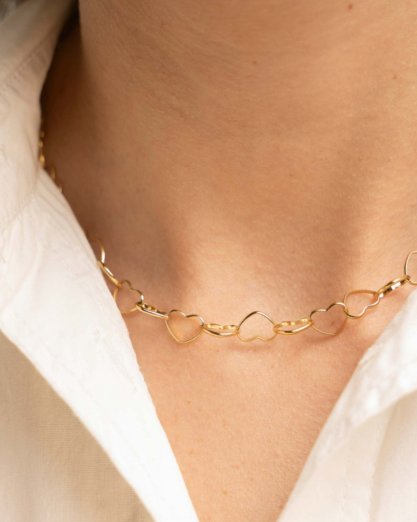 Collar Corazones Gold