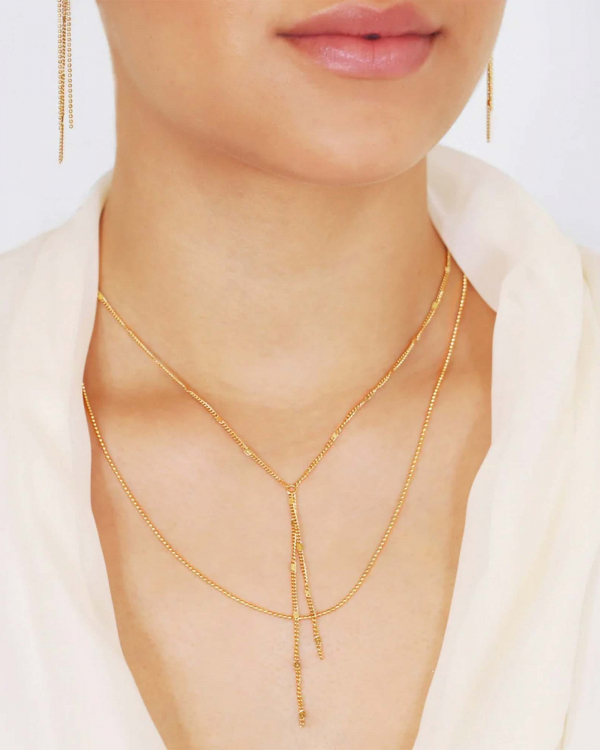 Collar Doble Cadenas Gold