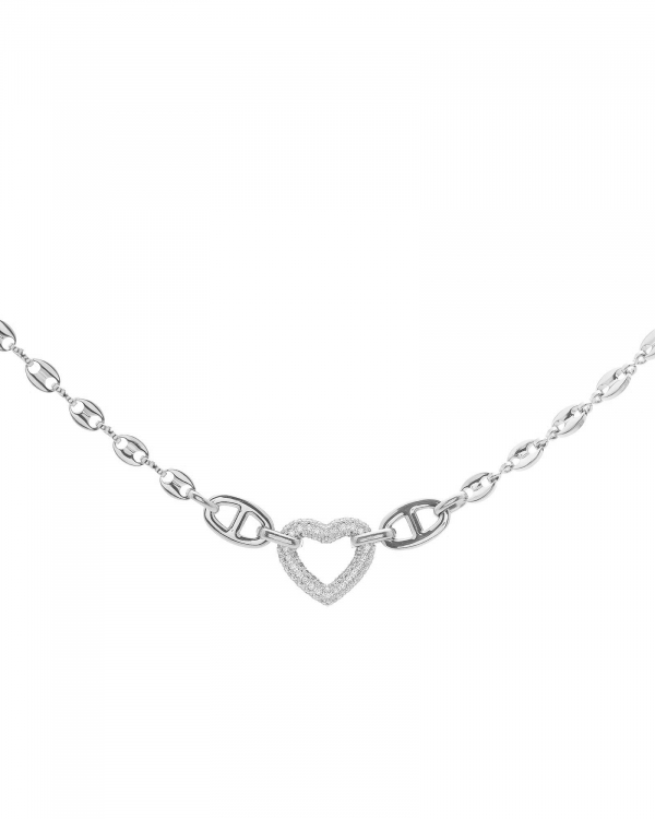 Collar Corazón Gucc Acero