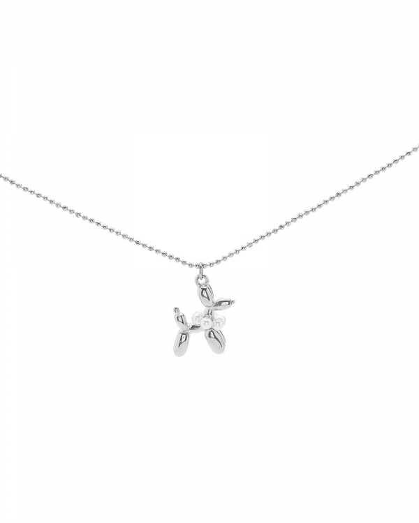 Collar Perro Globo Perlas Acero