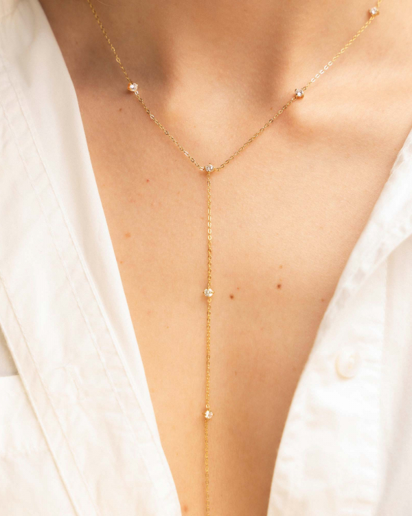 Collar Corbatero Circonitas Gold