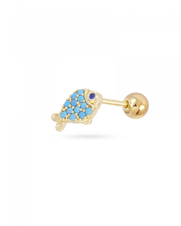 Piercing Pez Azul Gold