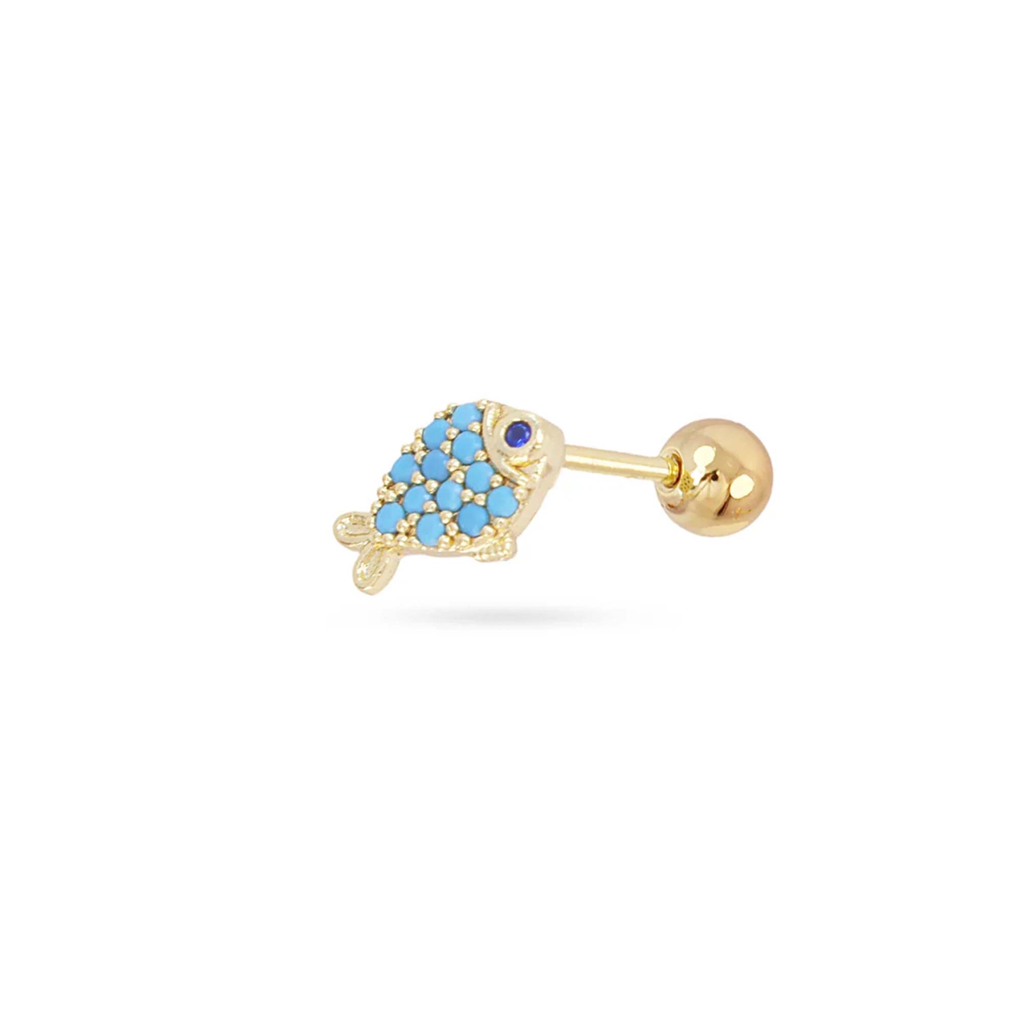 Piercing Pez Azul Gold