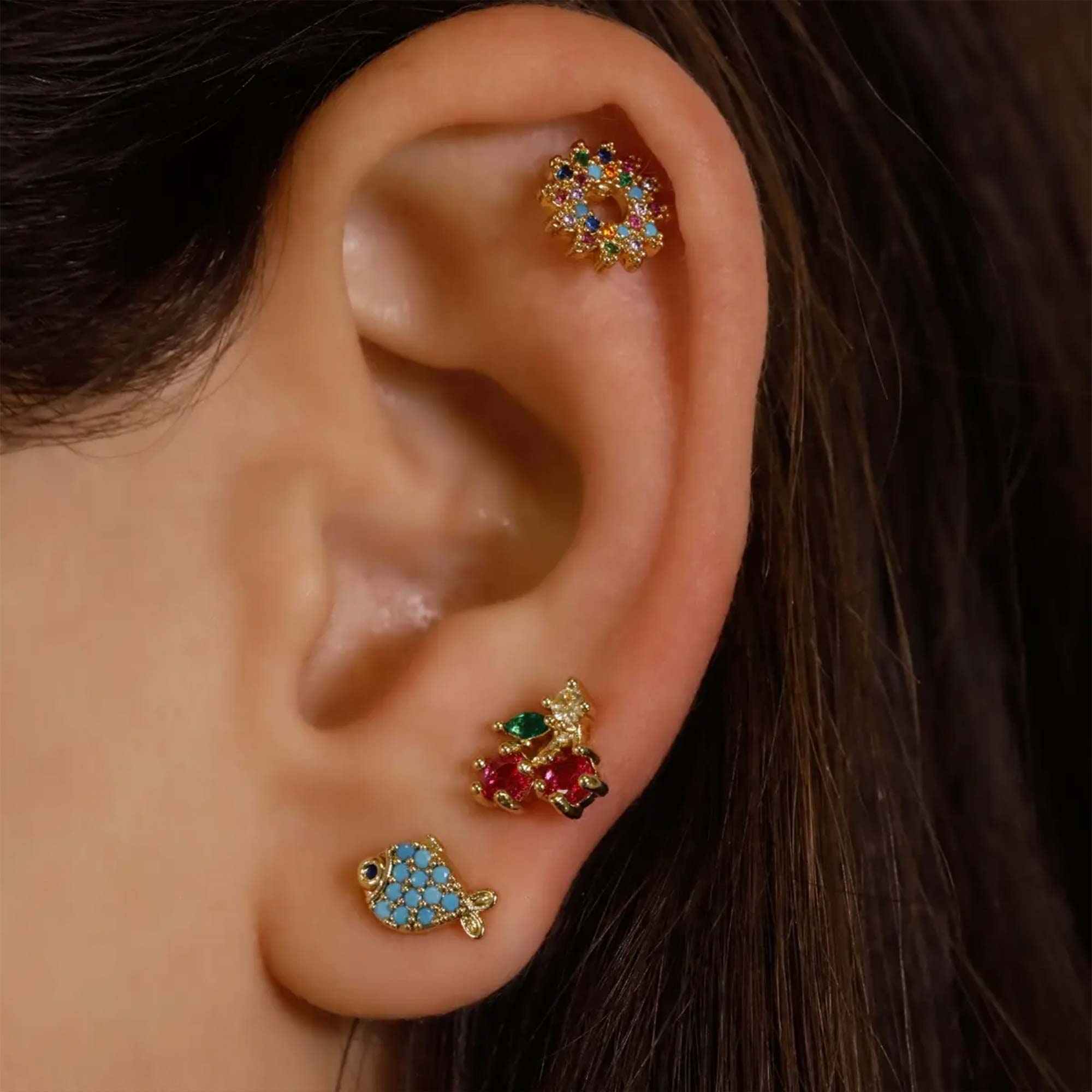 Piercing Pez Azul Gold - Imagen 2