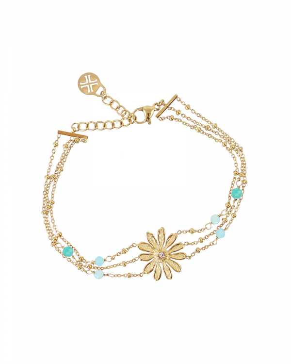 Pulsera Margarita Turquesa Gold