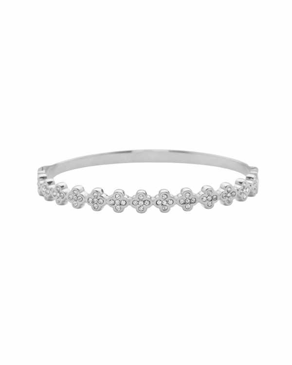 Pulsera Perlee Rigida Tréboles Acero