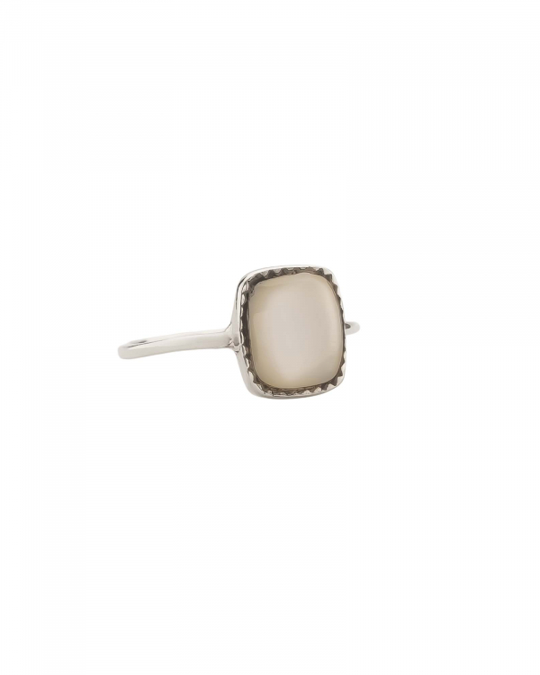 Anillo Cua Nácar Plata
