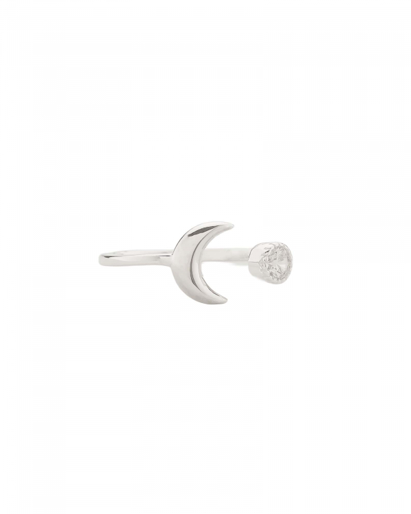 Anillo Luna Cz Plata