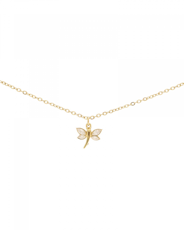 Collar Libélula Diamond Gold