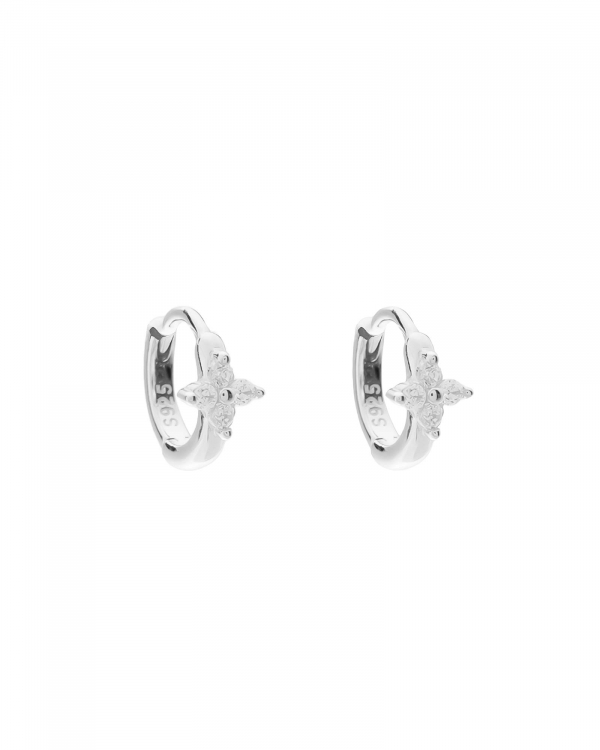 Mini aro Petals Plata