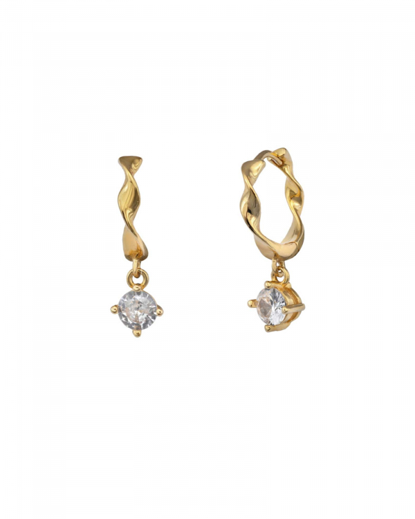 Aro Rizado Circonita Oro