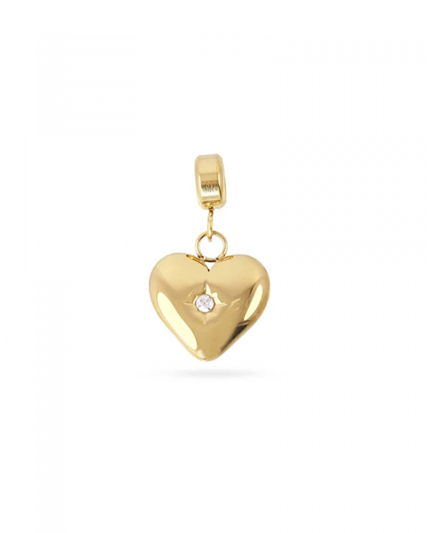 Charm Corazón Circonita Gold