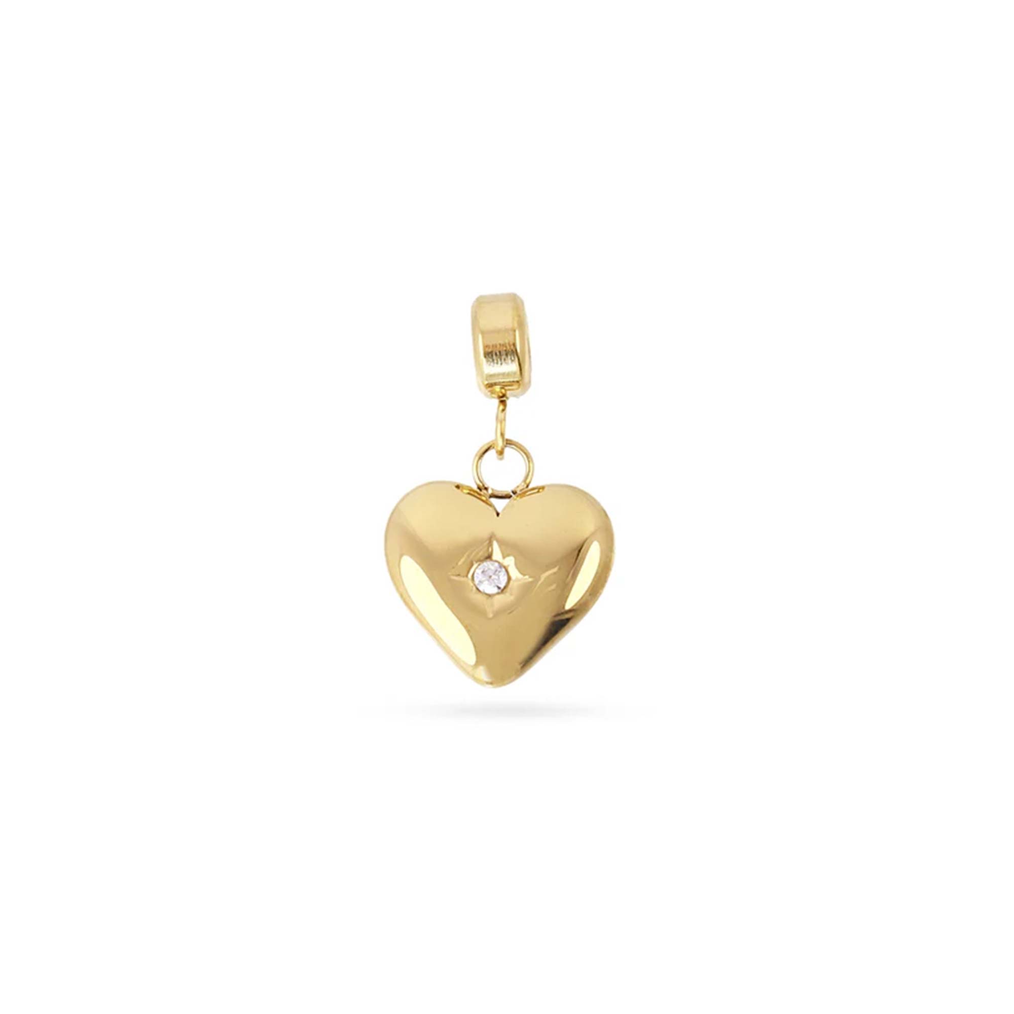 Charm Corazón Circonita Gold