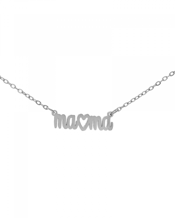 Collar Mamá Corazón Acero