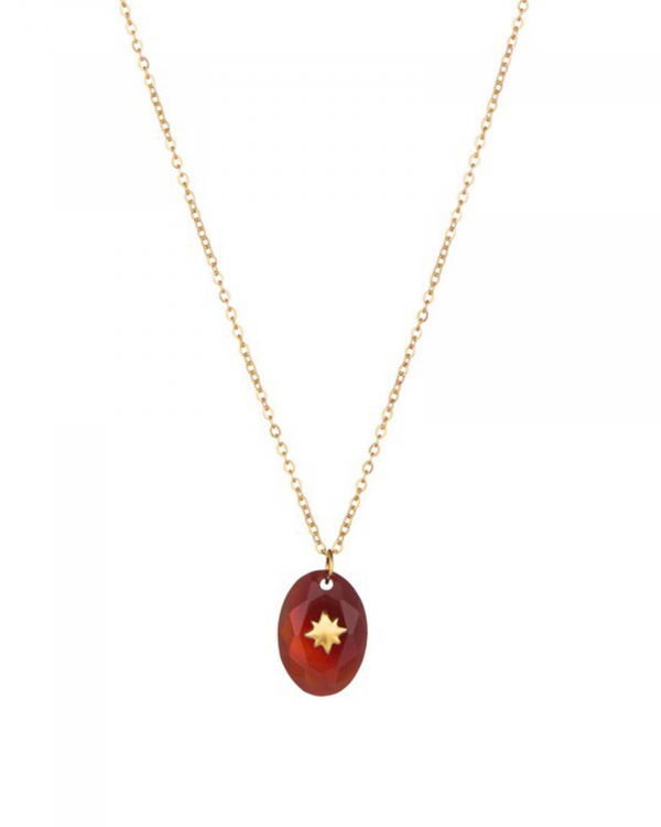 Collar Mitra Ónix Rojo Gold
