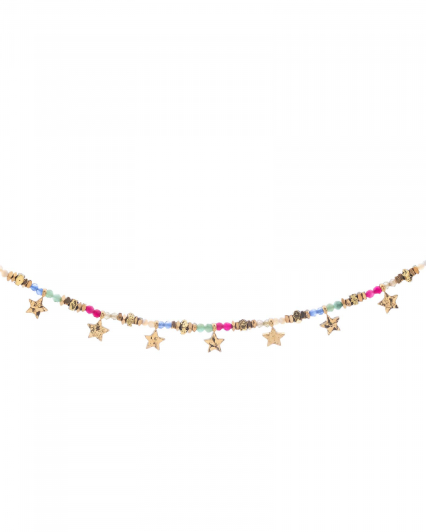 Collar Estrellitas Agatas Gold