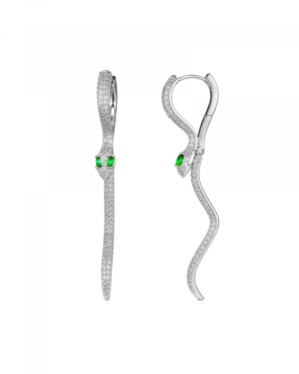 Pendientes Serpiente Luxury Plata