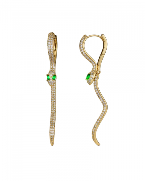 Pendientes Serpiente Luxury Oro