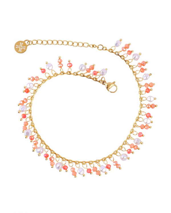 Tobillera Perpie Coral Gold