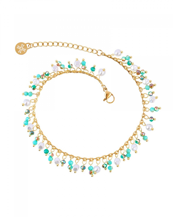 Tobillera Perpie Turquesa Gold