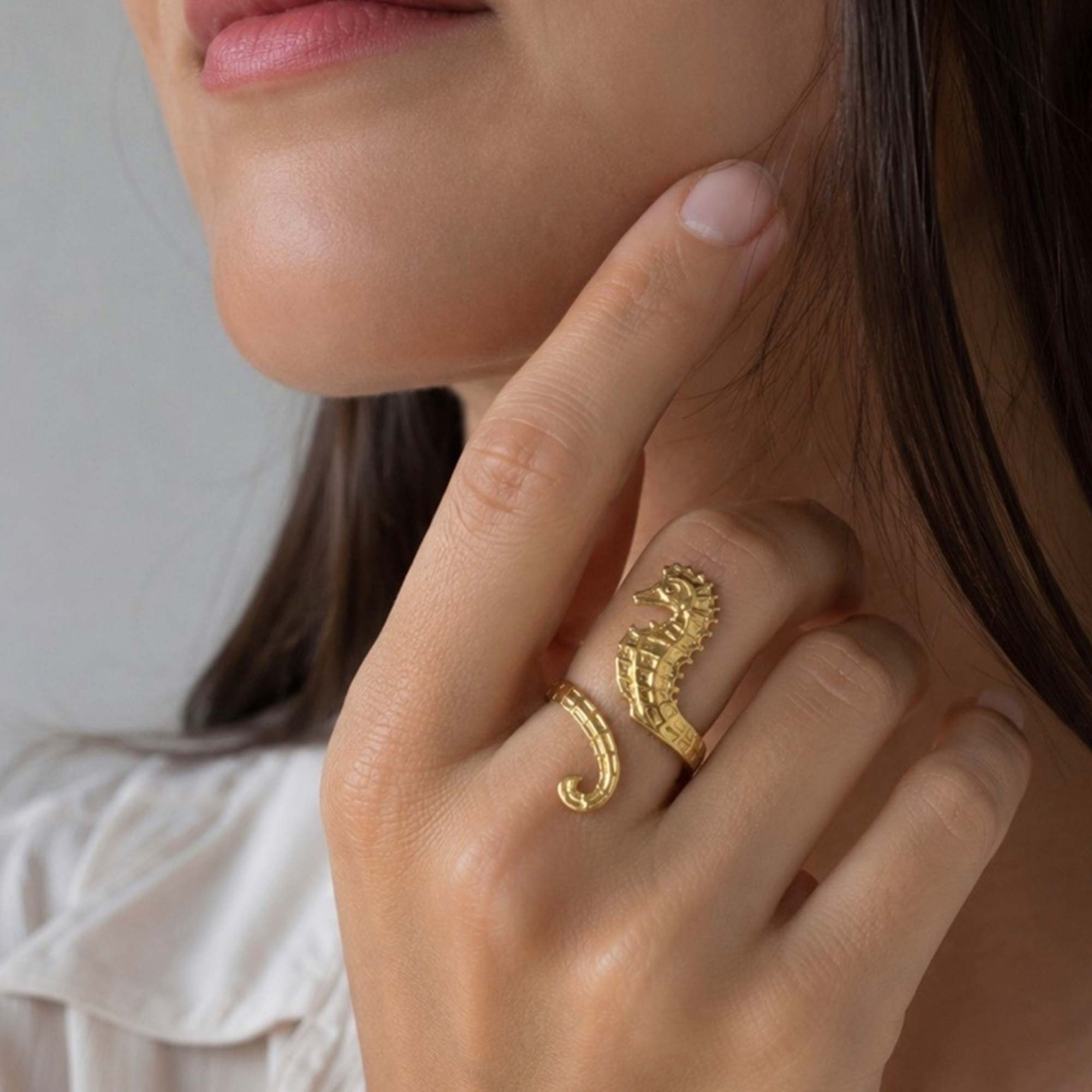 Anillo Caballito Mar Gold