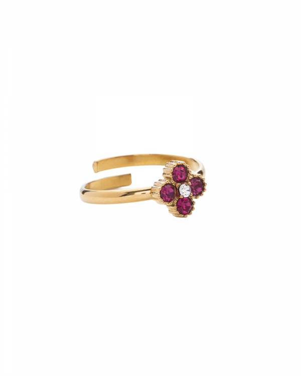 Anillo Perlee Fucsia Gold