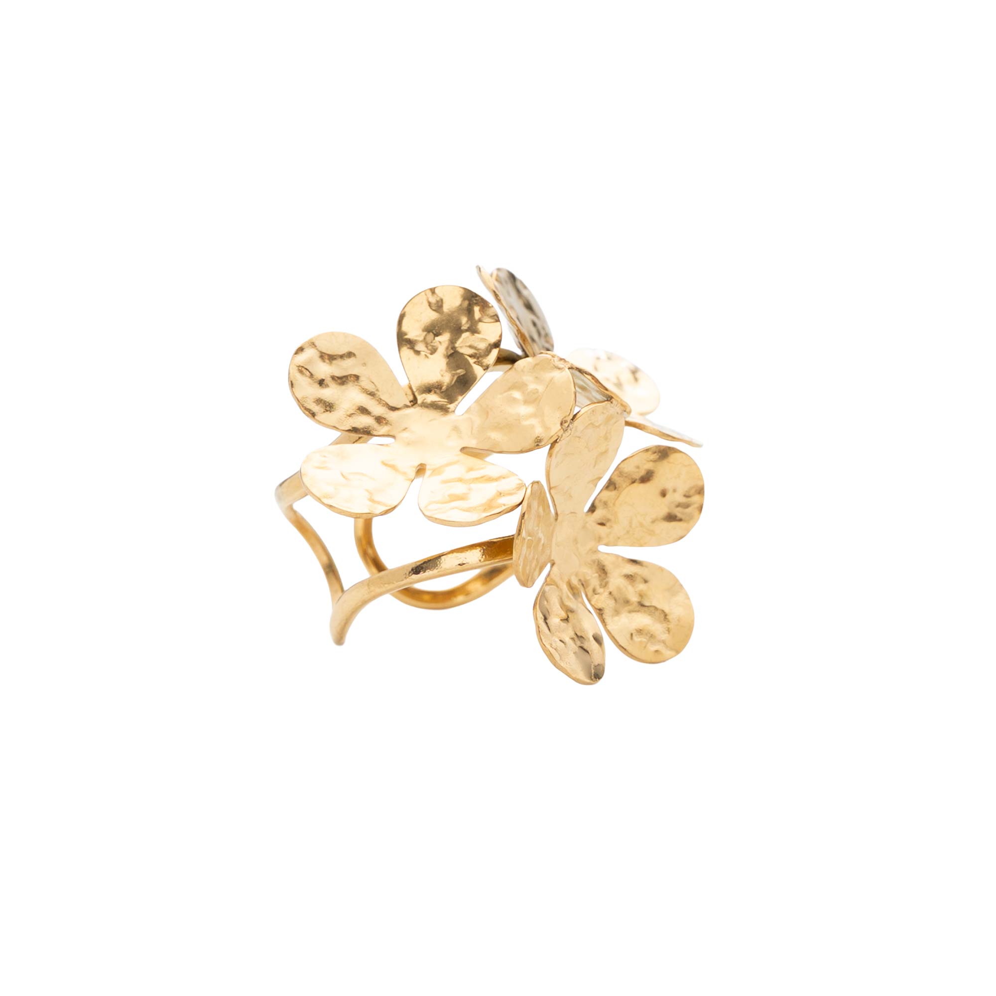 Anillo Tres Flores Gold