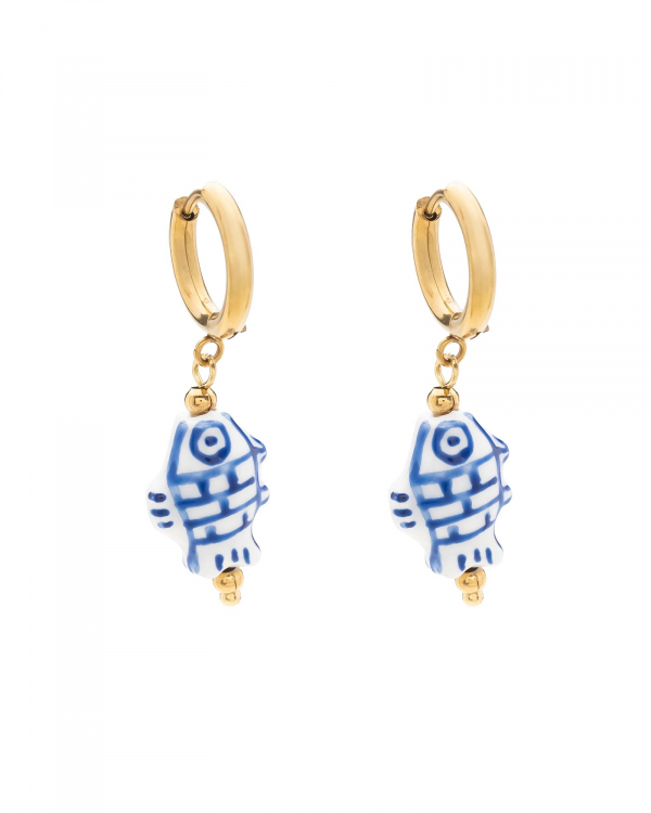 Aros Pez Ceramic Blue Gold