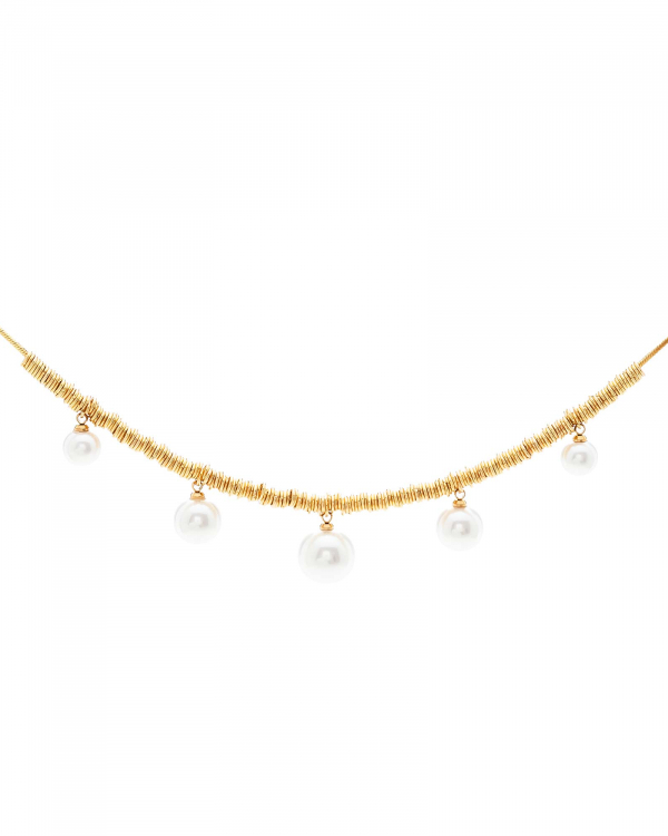 Collar Cinco Perlas Gold