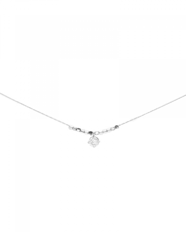 Collar Circonita Cubitos Acero