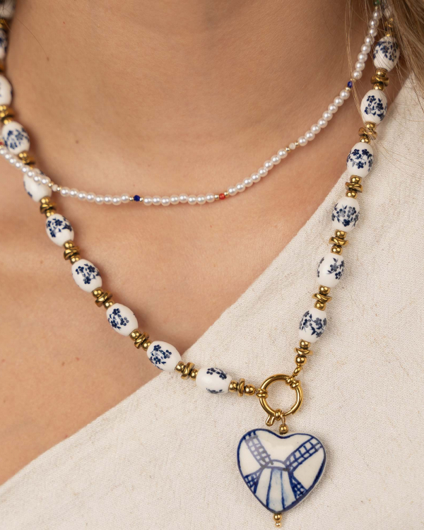 Collar Cuore Molino Blue Gold