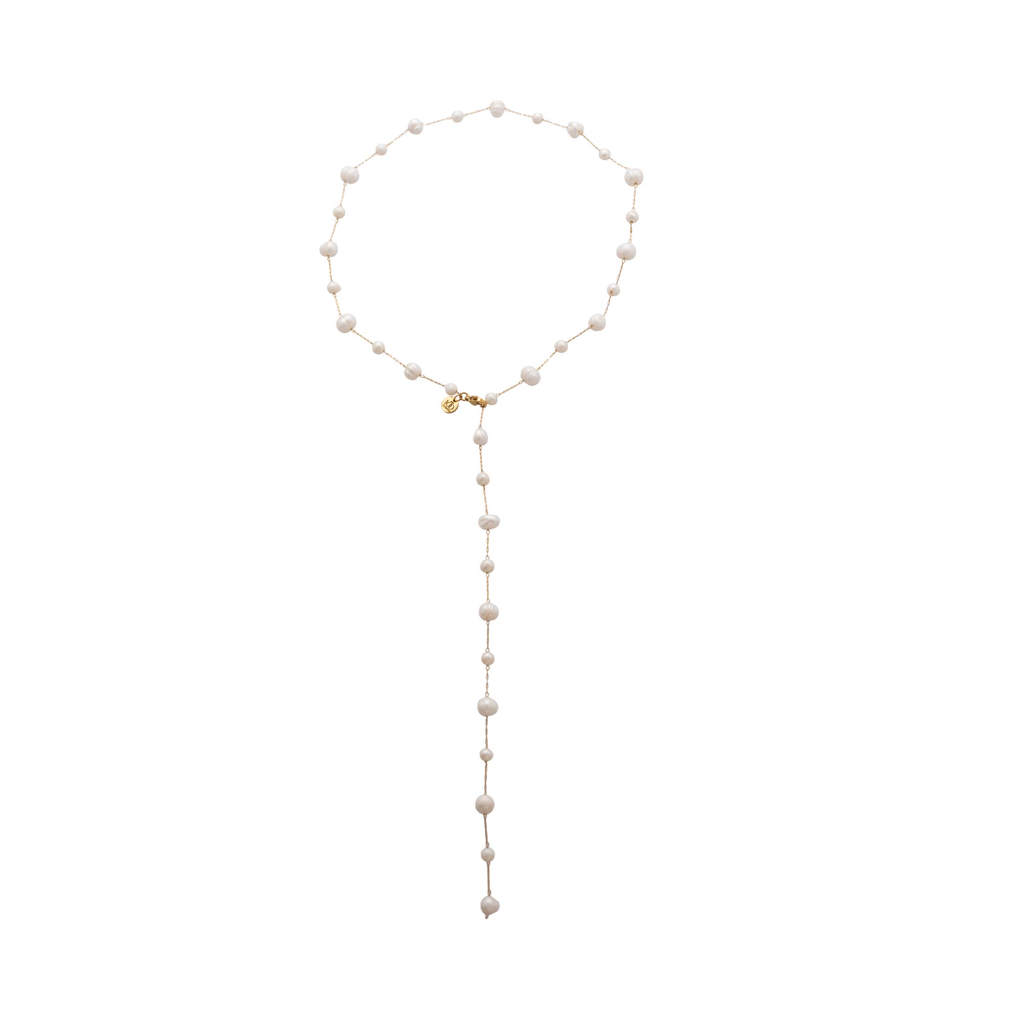 Collar Perlas Vertical Gold - Imagen 2