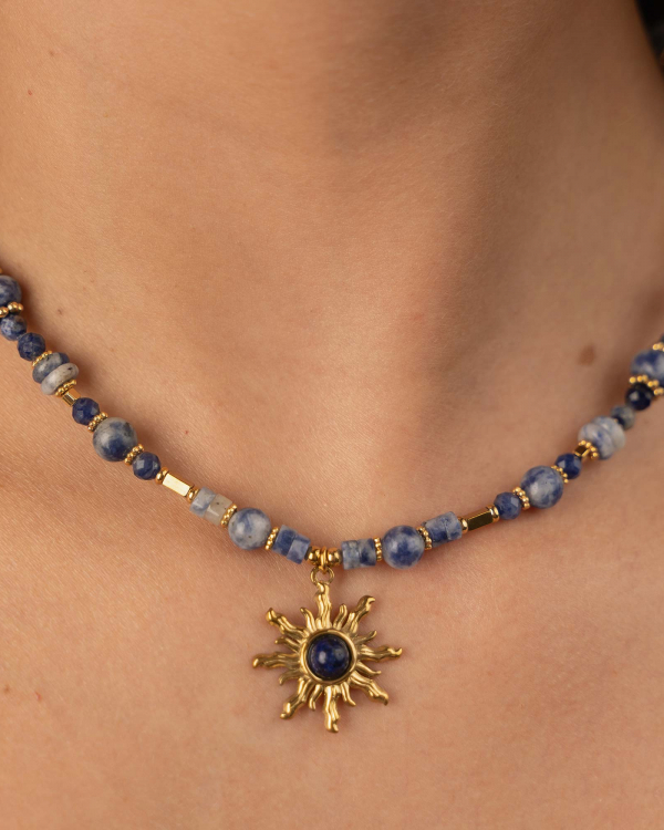 Collar Sol Blue Gold