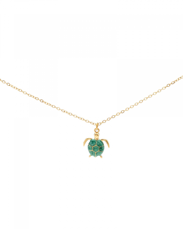 Collar Tortuga Verde Gold